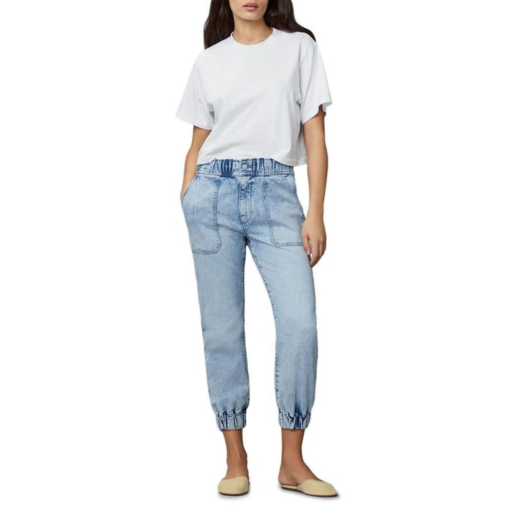 DL1961 Womens Laura Blue High Rise Deep Pockets Denim Jogger Jeans NWT